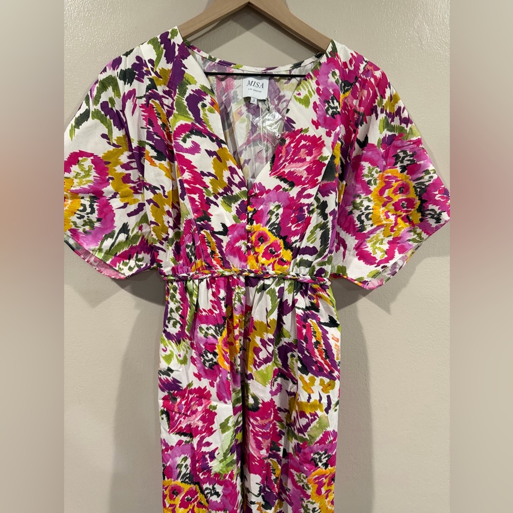 MISA Los Angeles NWT Vibrant Floral Maxi Dress Size Small (Can fit a Medium) - Picture 4 of 9